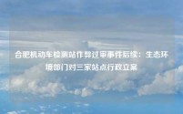 合肥机动车检测站作弊过审事件后续:生态环境部门对三家站点行政立案