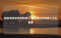 智能驾驶渗透率突破62% 激光雷达市场驶入千亿赛道