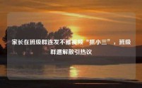 家长在班级群连发不雅视频“抓小三”，班级群遭解散引热议