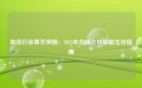 助贷行业寒冬突围：2025年合规化转型的生存指南