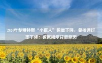 2024年专精特新“小巨人”数量下降，复核通过率下降：数据揭示背后原因