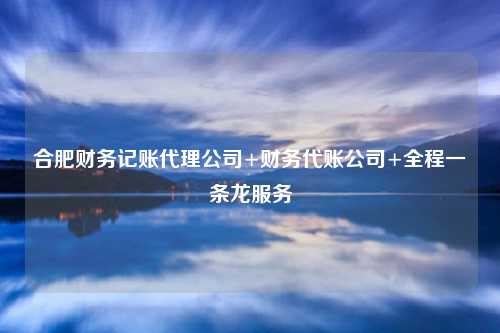 合肥财务记账代理公司+财务代账公司+全程一条龙服务