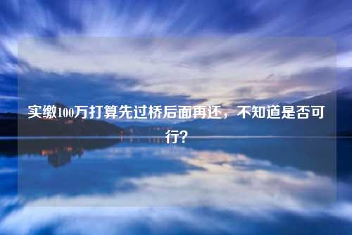 实缴100万打算先过桥后面再还,不知道是否可行?
